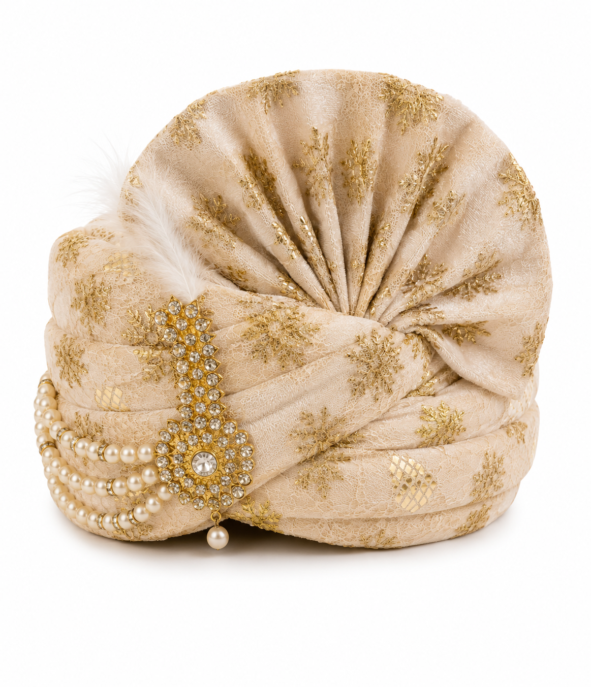 royal cream wedding safa